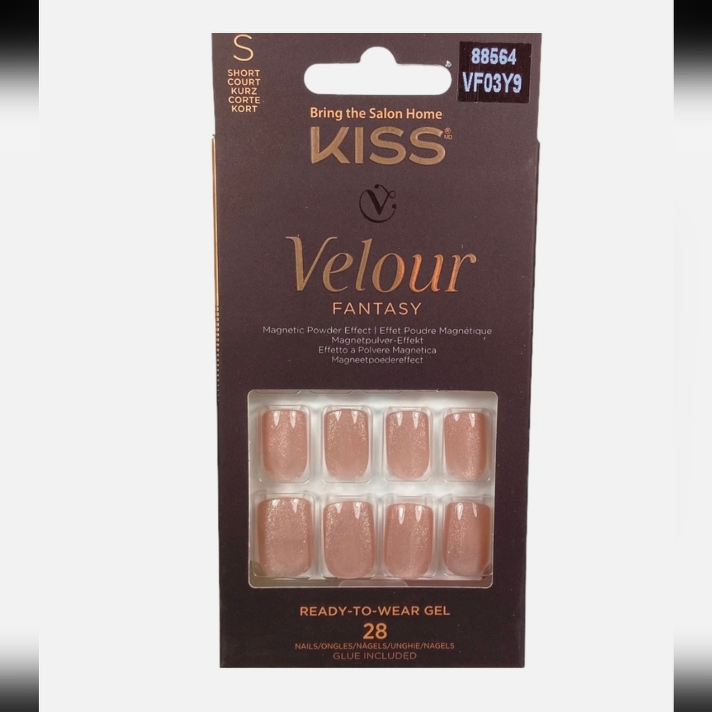NEW! KISS Velour Fantasy Gel Nails in Shimmering Brown